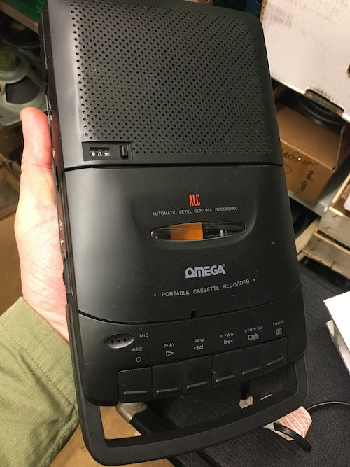 Omega portable cassette recorder