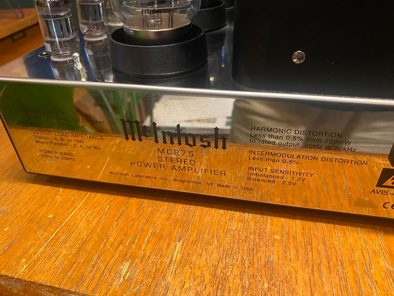 McIntosh MC 275 valve stereo power amplifiers