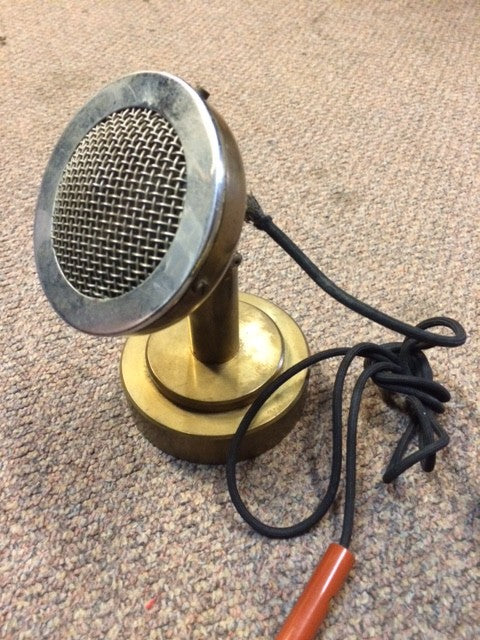 Brass announcer microphone