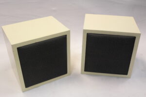 White 'Auratone like' speakers